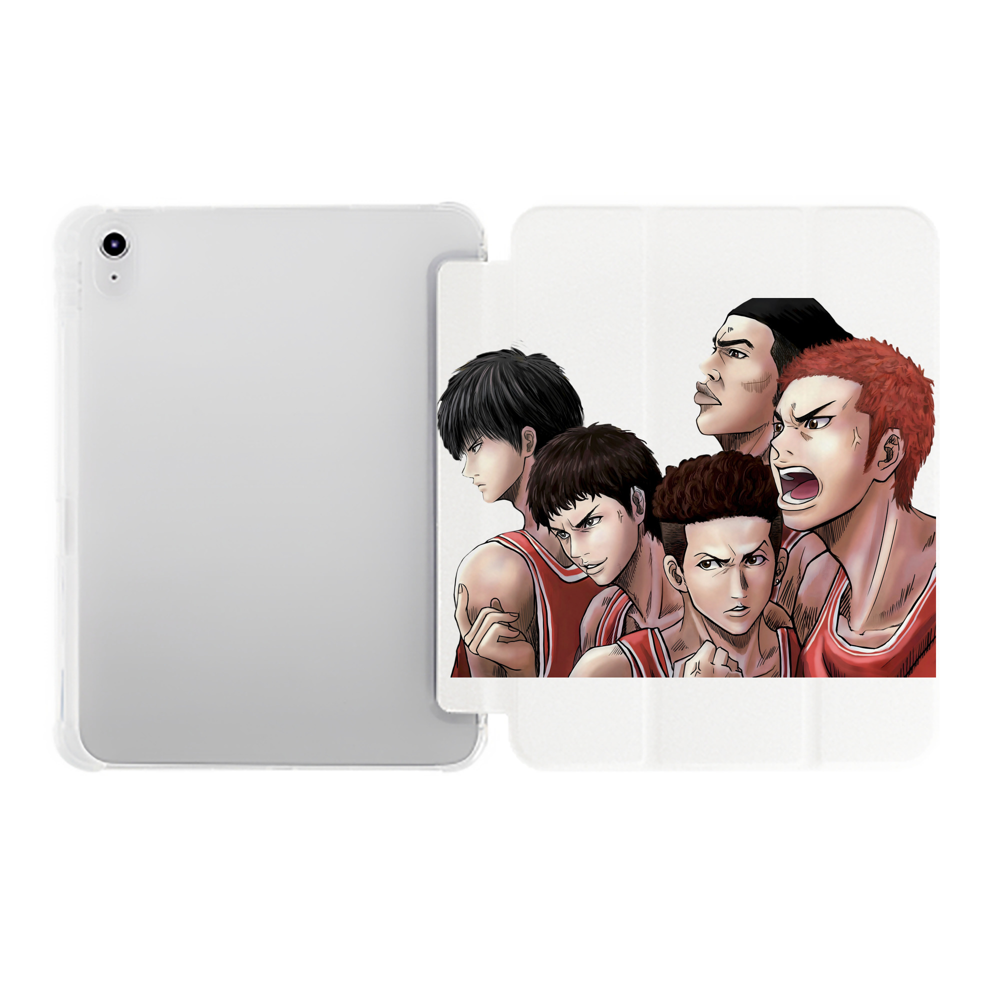 （画像用） SLAM DUNK／スラムダンク IPad ケース ペン収納付き 三つ折りスタンド PUレザー×シリコン 対応機種9.5/10.5/10.9インチ